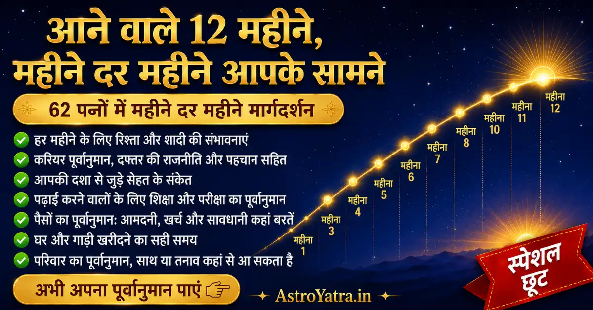 आपका 12 महीने का ज्योतिष पूर्वानुमान - Vedic Astrology Report Sample
